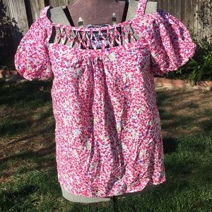 Dark Pink floral top 8